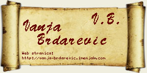 Vanja Brdarević vizit kartica